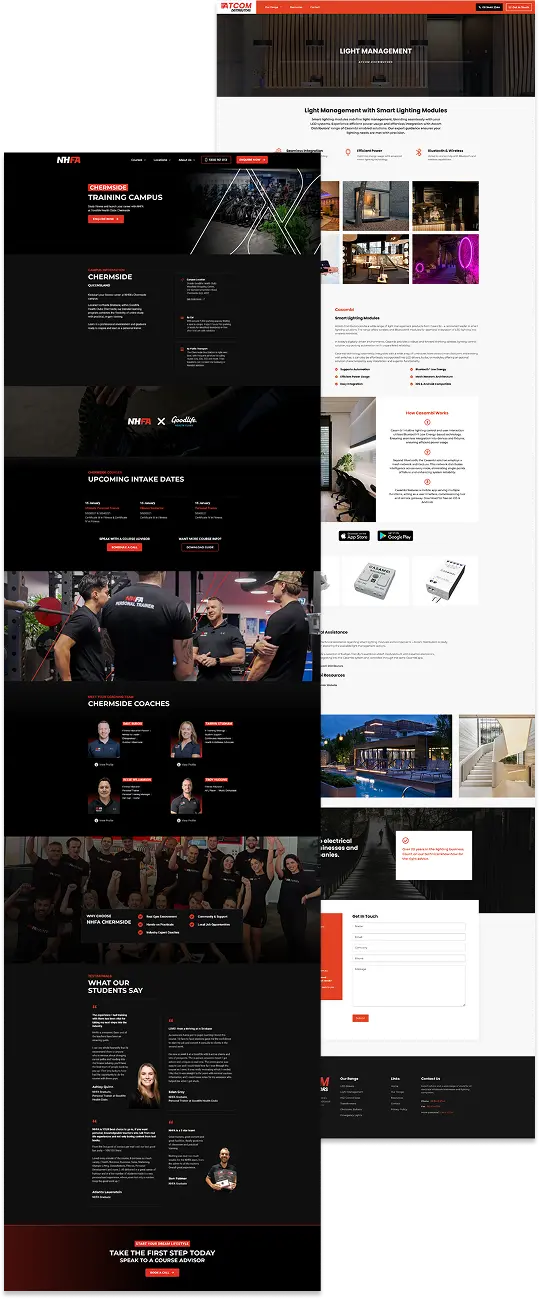 One Page Site Design Brisbane